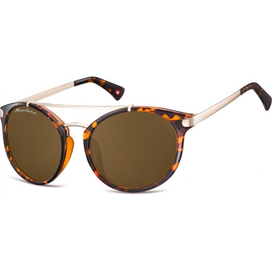  Muchy okulary przeciwsłoneczne MONTANA S18A brązowe (panterka)